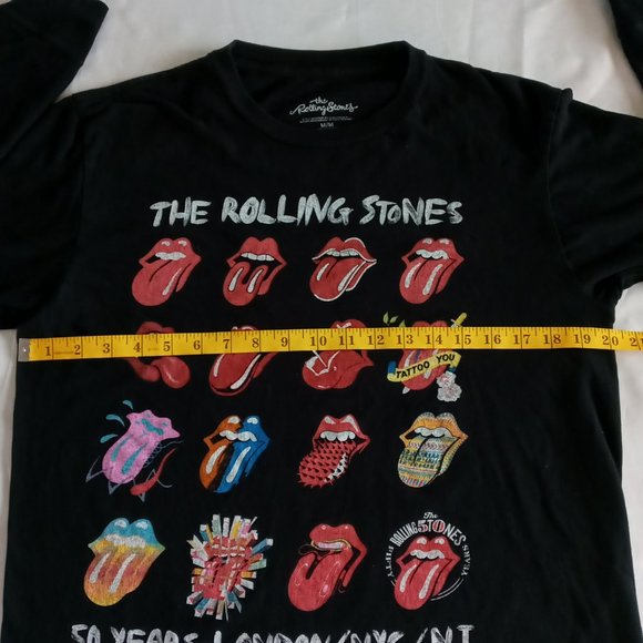 The Rolling Stones 50 years-London-NYC-N.J.black long sleeve Tee Size Medium - Picture 4 of 7